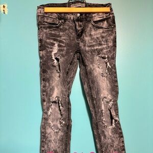 Rue21 Black Distressed Skinny Jeans